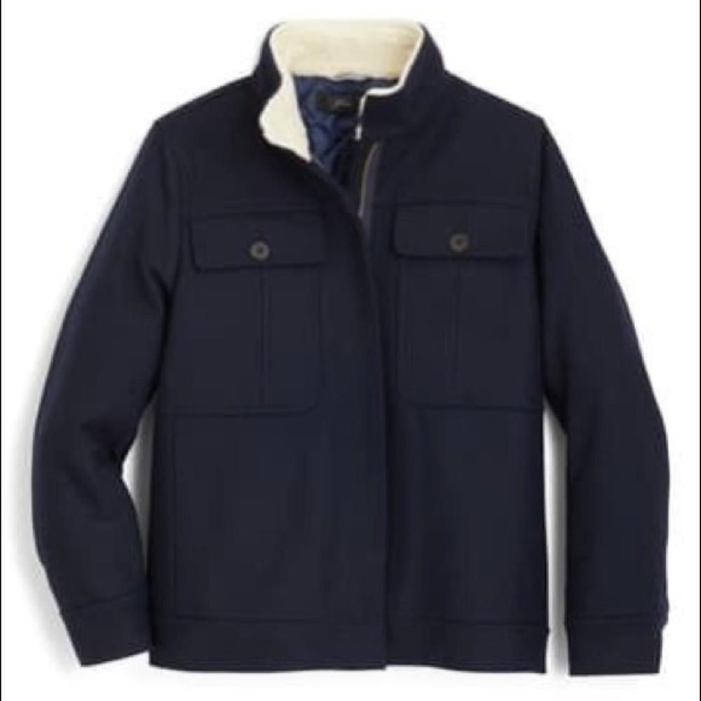 J. Crew
Oversize Wool Melton Blend Lined Jacket